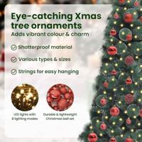 VidaXL Artificial pre-lit kerstboom met ballenset groen 120 cm pet - thumbnail