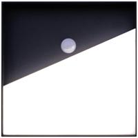 ECO-Light MEG + PIR 9490-Q-PIR GR LED-wandlamp met bewegingsmelder LED vast ingebouwd 5 W LED Antraciet - thumbnail