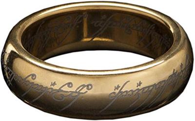 Lord of the Rings Tungsten Ring The One Ring (gold plated) Size 7