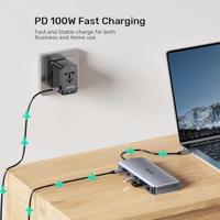 UNITEK ACTIEVE HUB USB-C 10GBPS, M.2, HDMI, PD 100W - thumbnail