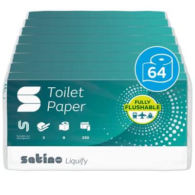 Satino liquify toiletpapier 2-laags 250vel (8x 8 stuks)