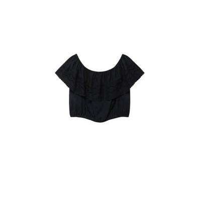 Violeta by Mango off shoulder top zwart