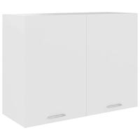 VidaXL Bovenkast lyon 80x31x60 cm bewerkt hout wit - thumbnail