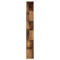 Boekenkast/kamerscherm 60x24x186 cm oud houtkleurig - thumbnail