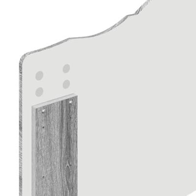 Bedframe Grijs Sonoma 75 x 190 cm Massief grenenhout