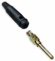 BKL Electronic 072150/G Banaanstekker Stekker, recht Stift-Ø: 4 mm Zwart 1 stuk(s) - thumbnail