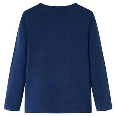 Kindershirt met lange mouwen uil van pailletten 104 marineblauw Kindershirt met lange mouwen uil van pailletten 104 marineblauw