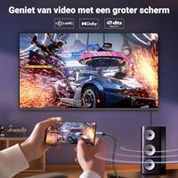 Ugreen CM556-kabel met USB-C- en DisplayPort 8K-connectoren, 1 m lang - grijs - thumbnail
