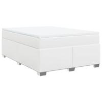 Boxspring met matras kunstleer wit 140x200 cm - thumbnail