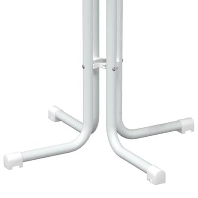 Eettafel 80x110 cm bewerkt hout en staal wit