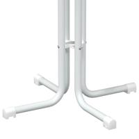 Eettafel 70x110 cm bewerkt hout en staal wit - thumbnail