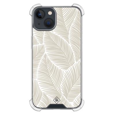iPhone 13 mini shockproof hoesje - Palmy leaves beige