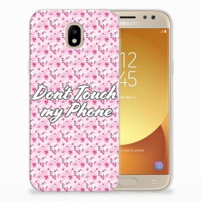 Samsung Galaxy J5 2017 Silicone-hoesje Flowers Pink DTMP Samsung Galaxy J5 2017 Silicone-hoesje Flowers Pink DTMP