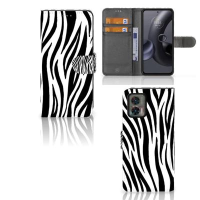 Motorola Edge 30 Neo | Telefoonhoesje | Met pasjeshouder | Zebra