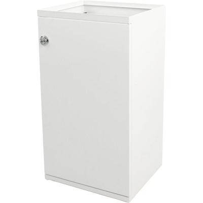 V-part modulaire afvalbak met deur en zakhouder 85 l, wit