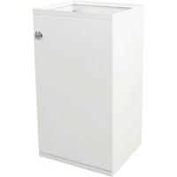 V-part modulaire afvalbak met deur en zakhouder 85 l, wit - thumbnail