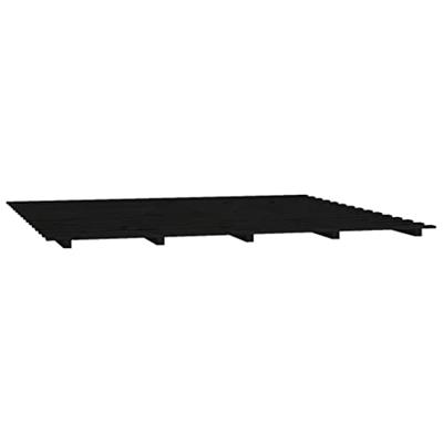 Bedframe massief grenenhout zwart 200x200 cm Bedframe massief grenenhout zwart 200x200 cm