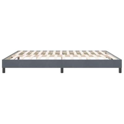 Boxspring zonder matras fluweel donkergrijs 180x210 cm