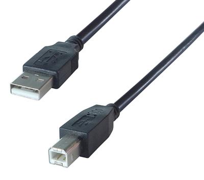Computer Gear 26-2900 - 2M USB 2 Aansluitkabel - Een Mannelijke naar B Mannelijke Printer etc(Zwart)
