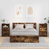 Nachtkastjes 2 pcs Gerookt eiken 40 x 30 x 467 cm Bewerkt hout - thumbnail