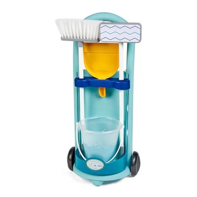 Ecoiffier schoonmaak trolley blauw, 5dlg.