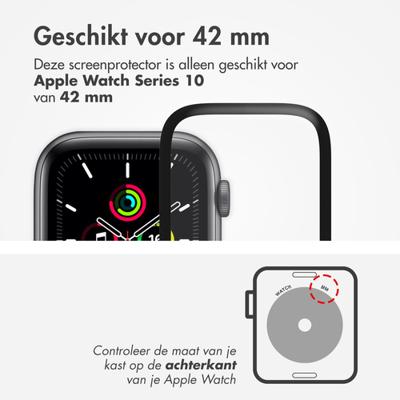 Accezz Screenprotector met applicator Apple Watch Series 10 - 42 mm Smartphone screenprotector Transparant