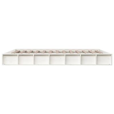 Bedframe massief hout wit 140x200 cm - thumbnail