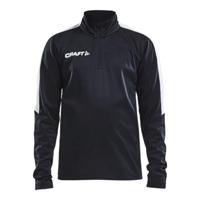 Craft 1905639 Progress Halfzip Tee LS JR - Black/White - 134/140 - thumbnail