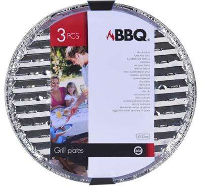 BBQ barbecue grillschalen rond 3stuks