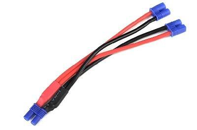 Y-kabel parallel EC2, silicone kabel 14AWG, 12CM