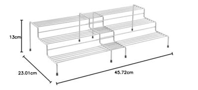 Metaltex Smart Kitchen 2-delig Schuifbaar Kruidenrek 28/55x23x13 cm Zilver