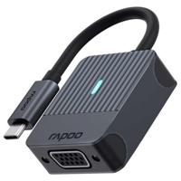 Rapoo USB-C Adapter, USB-C naar VGA, grijs Desktop accessoire Zwart - thumbnail
