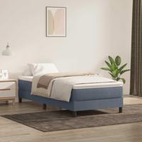 Boxspring met matras fluweel donkergrijs 90x220 cm - thumbnail