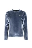 Like Flo winter velvet top meisjes - blauw - Esmay - thumbnail
