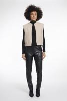 Rino & Pelle Elona Short Waistcoat Gilets Stone - thumbnail