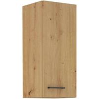 Mobile alto - MODENA - 30 cm - Rovere artigianale e nero opaco - CUISINIER - thumbnail