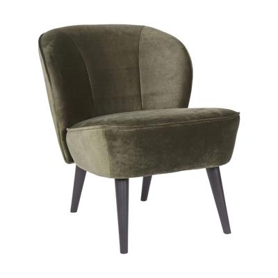 WOOOD Fauteuil 'Sara' Velvet, kleur Groen