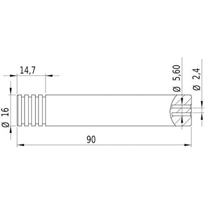 Picotronic Lasermodule Lijn Rood 16 mW LH650-16(16x90)-NT-MOUNT