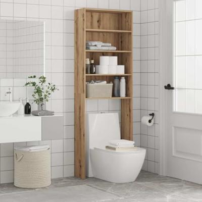 VidaXL Wasmachinekast 64x24x190 cm artisanaal eikenkleur