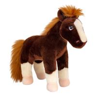 Keeleco Knuffel Paard 26 cm Bruin - thumbnail