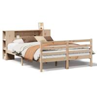 Bed met boekenkast zonder matras massief grenenhout 140x190 cm - thumbnail