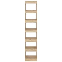 Boekenkast/kamerscherm 40x30x198 cm sonoma eikenkleurig - thumbnail