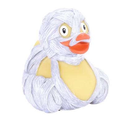 Wild Republic badeendje mummi junior 10 cm wit/geel