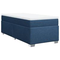 Boxspring met matras stof blauw 100x200 cm - thumbnail