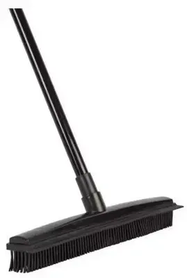 Rubber bezem met steel