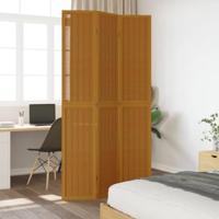 Kamerscherm met 3 panelen massief paulowniahout bruin - thumbnail