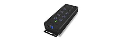 ICY BOX 7 Poorten Hub USB 3.0 Zwart