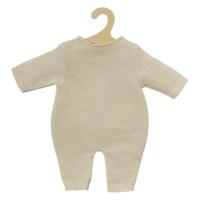 Heless Poppen brei overall ecru, 28-35cm - thumbnail