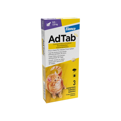 Elanco AdTab kauwtabletten kat (0,5 - 2,0 kg)