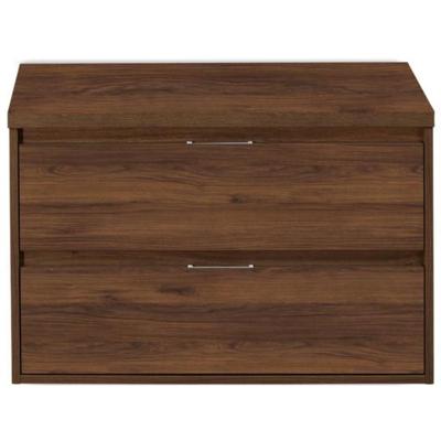 Porto Badmeubelset 90 cm - Walnoot - Wastafelbovenblad Walnoot